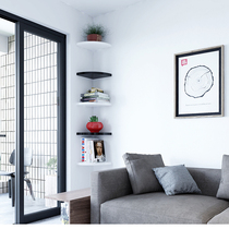 Wall shelf corner wall decoration wall wall hanging corner bookshelf bedroom wall cabinet creative lattice living room shelf