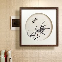 Electric meter box decoration painting Non-hole hanging painting to cover the home empty box Porch restaurant solid wood new Chinese physical painting