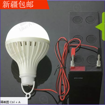 Camping outdoor household battery lamp 12v Volt stall dormitory night market energy-saving lamp electric car external character plug