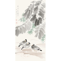 Immediate shooting Sun Chengfeng Flower and Bird Middle Hall hand-painted Chinese painting flower and bird painting Fidelity calligraphy collection decoration