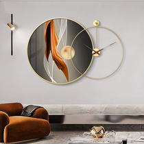 Modern minimalist decorative wall clock creative living room entrance clock restaurant abstract hanging painting light luxury hanging wall Net red clock