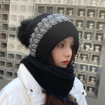 The new net red hat children are fashionable in autumn and warmer Korean version of the cute wool scarf hat