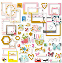 Judy handmade hand account material scrapbook bronzing pre-cut photo frame sticker small photo frame