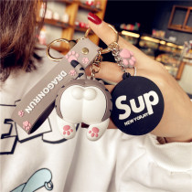 Creative cute car if keychain female creative Net red pendant hanging ornaments cartoon hipster key chain jewelry