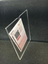 Acrylic card slot A4A5A3B4 advertising insert paper file display box custom processing