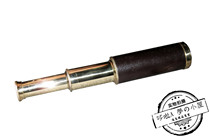 Navigation collection ornaments sea hand-held leather telescope brass telescope retro craft living room
