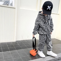 Childrens mens clothing handsome suit boy 2022 new children Spring and autumn clothes Yangqi BAO WEN clothing sport Two sets