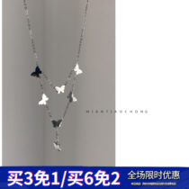 South Korea ins Super fire butterfly necklace metal wind butterfly necklace girl butterfly Joker necklace female