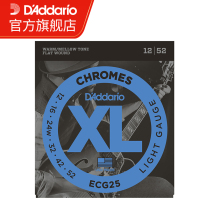 DAddario Dadario ECG25 Chromes 12-52 fine flat roll electric guitar strings