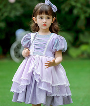 Sophia princess dress cake skirt summer new girl Lolita Childrens Day performance