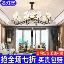 New Chinese Living Room Chandelier Creative Staircase Restaurant Bedroom Tea Room Book House Xiang Yunfeng Lamp Personality Ancient Wind Full House