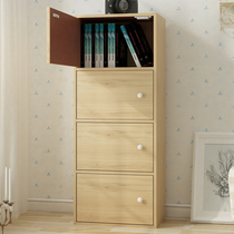 Simple modern bookshelf Simple bookcase Bookcase Floor-to-ceiling free combination Student shelf Storage cabinet with door