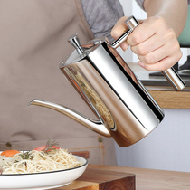 304 Stainless Steel 500ml Oil Pot Anti Spill Bottle Large Capacity Oil Tank Kitchen Supplies Sauce Bottle Home Seasoning Bottle