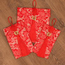 Creative wedding red packet Personality Chinese style large medium and small silk red packet bag millions of yuan to change the mouth wedding red packet