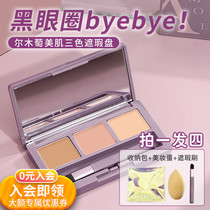 South Korea Ermu three-color concealer strong cover spots acne face leisure plate liquid Ermu Portuguese repair plate