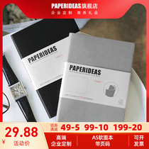 PAPERIDEAS custom soft surface dot matrix diary book Handbook A5 with page number business custom LOGO enterprise custom gift bullet journal book bu