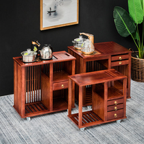 Solid Wood tea cabinet tea cabinet kung fu tea set Mobile Tea side cabinet tea table side cabinet full automatic water living room