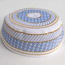 Hui Ramadan hat white embroidered ethnic mens style small round hat
