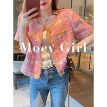 Sandro asw small fragrant wind short sleeve coat summer thin 2022 new French design cardigan coat women