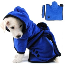 Fiber pet absorbent bath towel dog bathrobe cat bath towel small medium and large dog golden retriever pet bath towel