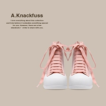 ULOVAZN Japanese light luxury small white shoes cherry blossom powder high-top canvas shoes spring and autumn all-match men and women couple tide shoes