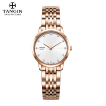 Imported Swiss tangin womens watch ultra-thin fashion simple Womens Watch steel belt quartz watch 1037