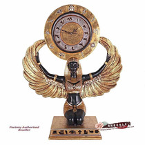 Egyptian mythological figures ornaments Crafts Goddess Isis clock Grand statue desktop pendulum clock
