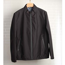 Brand Tail Single Mens Clothing Stand Jacket Thin Jacket Slim Fit Brief Eggplant Business Black Sashimi