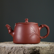 Summer special top ten famous pot gold medal winner Wu teacher pure handmade cloud bamboo jujube red mud 320cc purple clay pot