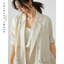 Senior feel casual blazer womens suit spring and summer thin 2021 New loose fashion foreign style suit jacket women