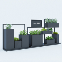 Wrought iron outdoor flower box combination sales department commercial street flower trough garden outdoor flower stand partition fence custom flower bed