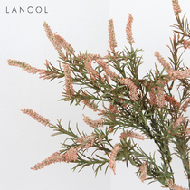 Lancol European style flower hipster orange pink cat tail grass home living room window decoration flower decoration fake flower