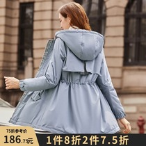 However 21 years of winter new Plaid stitching hooded womens cotton clothes waist Joker casual warm cotton clothing