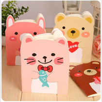 Creative Korea Student Stationery Notebook Day Note Ben Personality Cute Little Bear Portable Notepad Wholesale