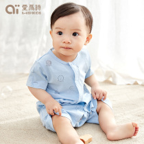 Love for poetry freshman baby clothes pure cotton one-piece clothes first birth baby khae climbing suit summer dress thinly