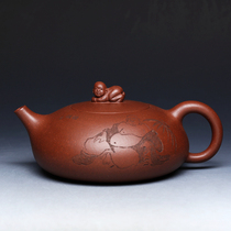 Zhang Lingling assistant arts and crafts artist of Yixing Purple Clay Pot often open the bottom groove Qing 325cc