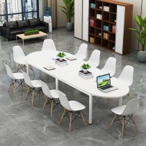 Simple and modern training for convenient table long tables to negotiate table and chair combination creative desk desk workbench