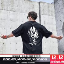 GYMDOG homemade Tide brand Cotton Wukong printing sports short sleeve T-shirt men summer iron training fitness clothes