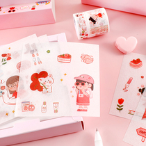 Handbook sticker Handbook decoration material small pattern cute girl cartoon ins Wind Net red character retro Japanese literary hipster sticker Stationery 10 rolls