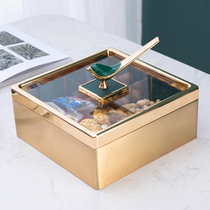 Enamel colour light and luxurious high-end tea table fruit tray living room home dried fruit storage box Eurostyle extravagant snack candy box