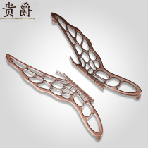 Guijue butterfly handle stainless steel glass door handle aluminum alloy sliding door handle door handle wooden door handle