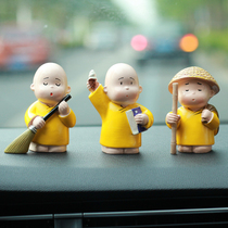 Car ornaments car interior decoration cute creative personality high-end men and women small monk Ping An net red vibrato