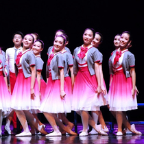 Large choir for primary and middle school students to perform childrens junior high school recitation of Youth Souvenir Album Dance Performance Costume