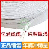 Yirun national standard wire BVVB2 Core 2 5 1 1 5 4 6 square sheath wire double core copper core hard wire power cord