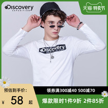Discovery outdoor autumn and winter New Products men and women long sleeve T-shirt cotton couples trend leisure inside round neck base