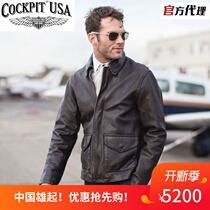 American Origin Cockpit Classic Driller Vintage Goatskin Leather Leather World War II tank soldier jacket for men