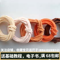 6mm color ultra-dense wool felt hair roots twist rod wool strips diy handmade baby doll material pack to pass the time