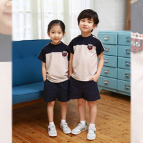 Kindergarten Landscaped Short Sleeve Summer Clothing Pure Cotton Suit Inellenfeng Summer Childrens Class School Uniforms Graduation Photos