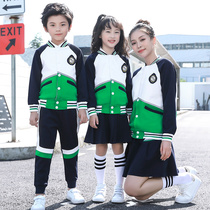 Kindergarten parent-child outfit class suit Sports suit A family of three baseball suits 2021 new trend mother and son mother and daughter skirt