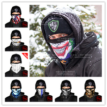 Spot US personalized skull velvet warm Indian Harley motorcycle mask collar cover face towel ski